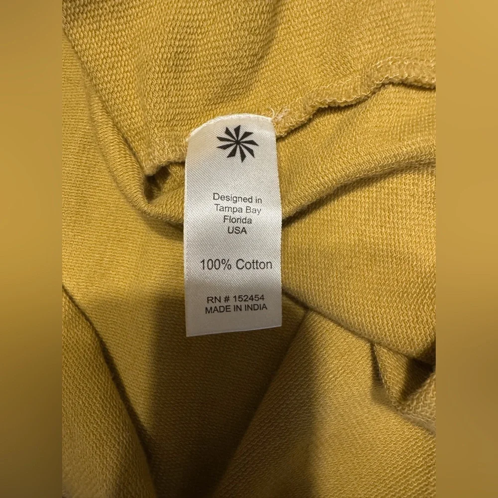 Kyla Seo Comfort Mustard Yellow Short Sleeve Dream Catcher Oversized Hoodie Sz M